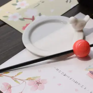 Clip tóc Geisha, Phụ kiện Nhật Bản 4 màu hồng Kanzashi màu đỏ 10 doanh số bán chính của Nhật Bản Gueixa - №6