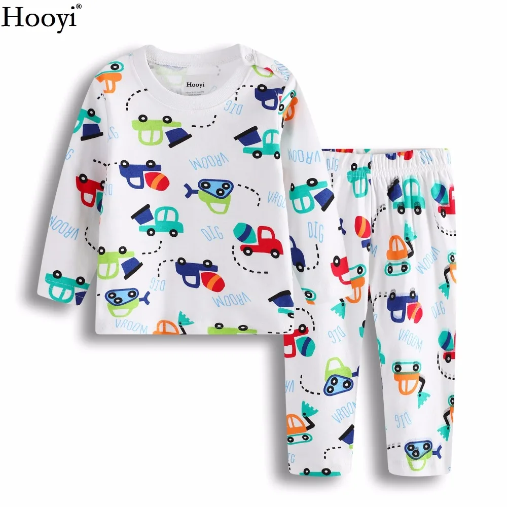 2024 Baby Boys Pajamas Clothes Suit 100% Cotton Fashion Children Sleepwear Top Quality Newborn T-Shirt Pant Set 0 1 2 Year