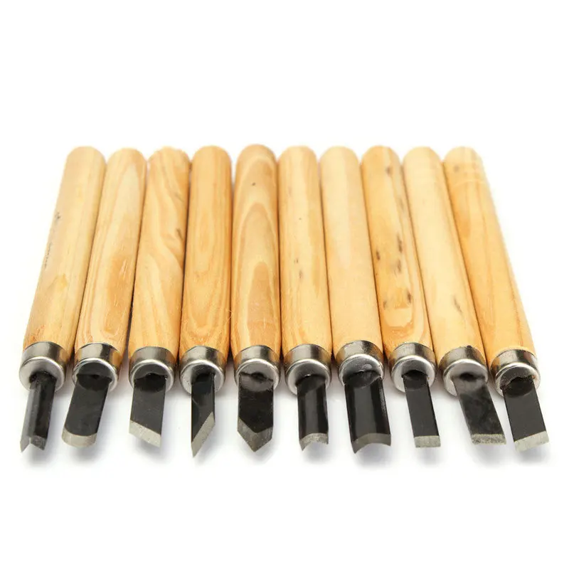 10pcs one set of Exquisite craft carving knife 12pcs one set of Student woodworking carving wood working tool NO.B1434