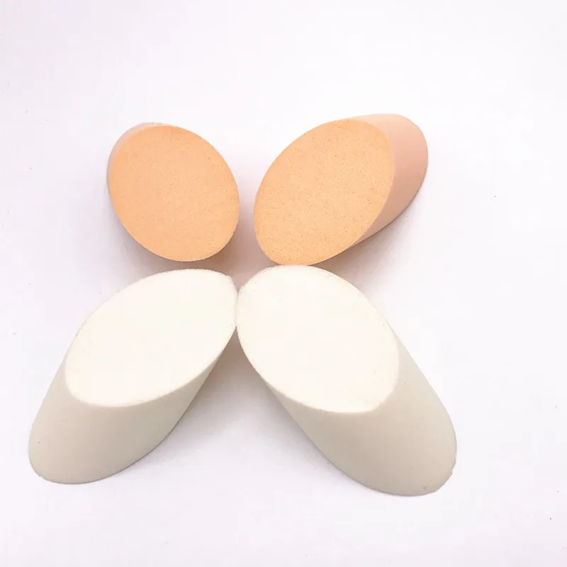 SAIANTTH cylinder Beveled cosmetic puff soft beauty makeup sponge make up tool latex face puff esponja maquiagem retail bag 2pcs