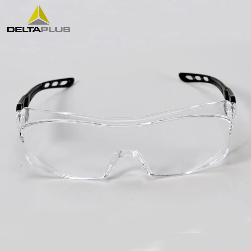 DELTAPLUS Safety Goggles Transparent Scratch Resistant Protective Glasses Dustproof Windproof Lab Anti-impact PC Lens Eyeglasses