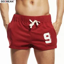 Seobean Brand Mens Shorts Casual Cotton Fitness Sweatpants Shorts Summer Jogger Shorts Men Comfortable Homewear