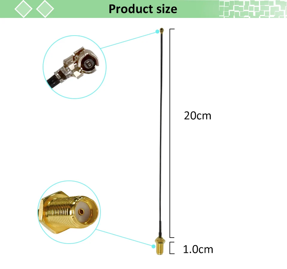 GWS 868MHz 915 IoT LoRa Antenne 5dBi SMA Stecker GSM 915MHz 868 Antenne Wasserdicht 21cm RP-SMA/u.FL Pigtail-Kabel – Detail 8