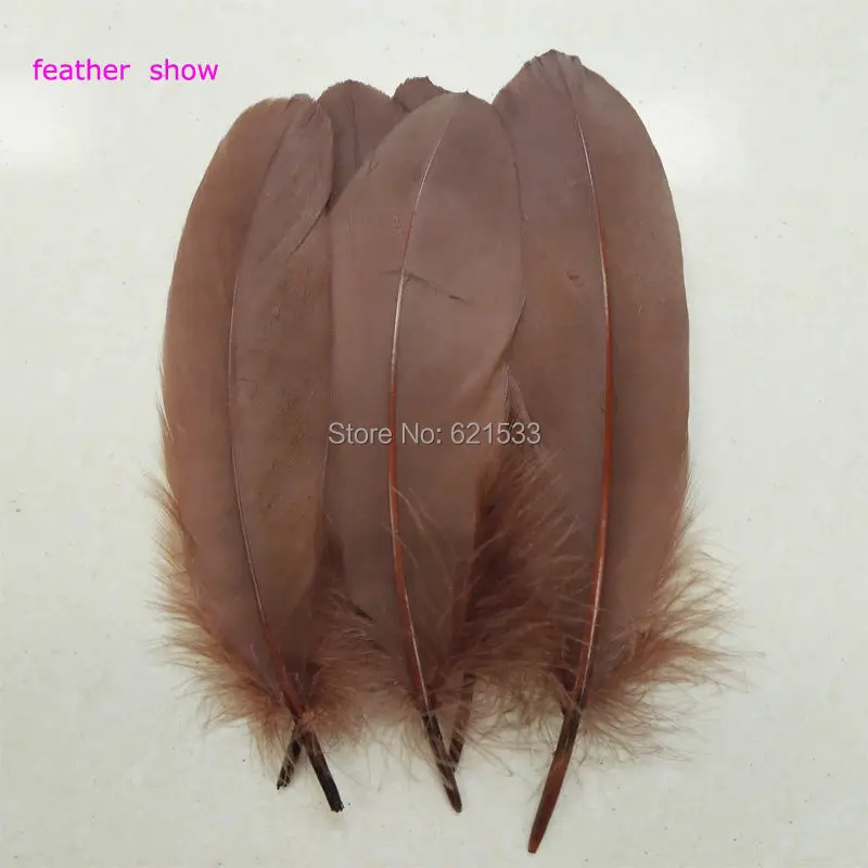 Plumes!200Pcs/LOT!15-20cm Dark Brown Goose Satinettes Feathers For Crafts