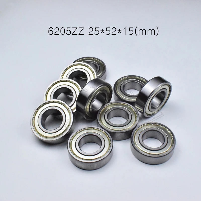 

6205ZZ 25*52*15(mm) 1Piece bearings ABEC-5 metal sealing bearings Free shipping 6205 6205Z chrome steel deep groove bearing