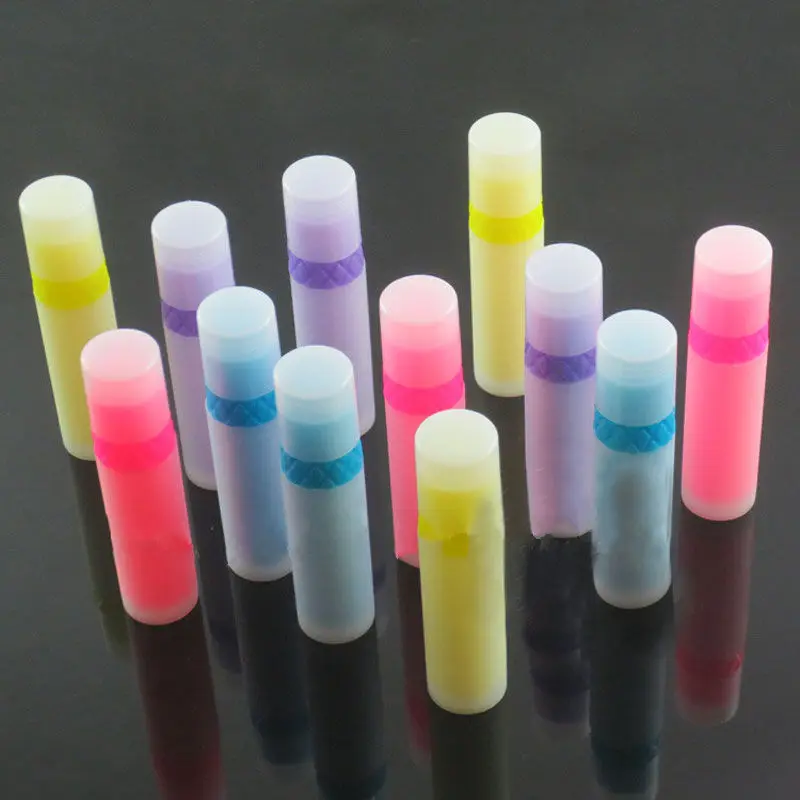 Empty Candy color lipstick tubes Plastic colorful lip balm tubes 3g lipstick tube F20172217