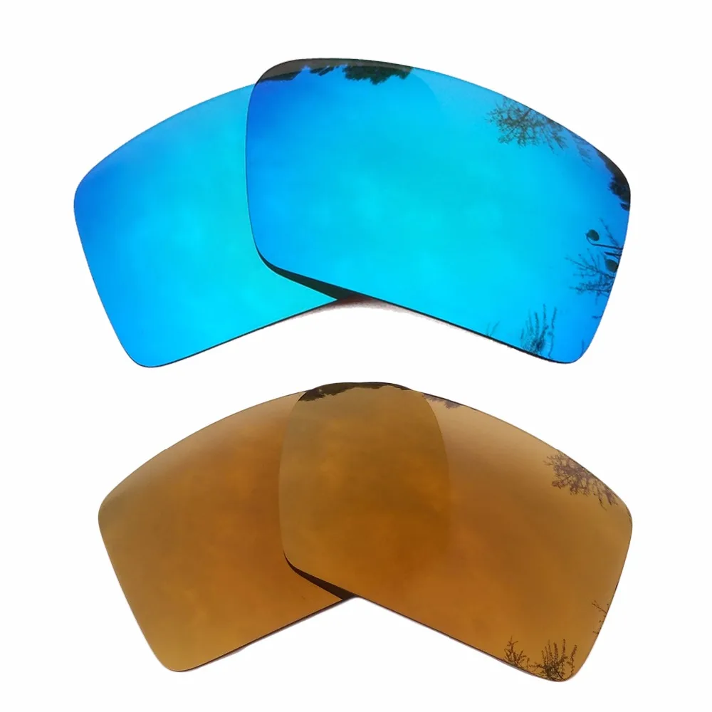 

Ice Blue Mirrored & Bronze Gold Mirrored Polarized Replacement Lenses for Eyepatch 1&Eyepatch 2 Frame 100% UVA & UVB