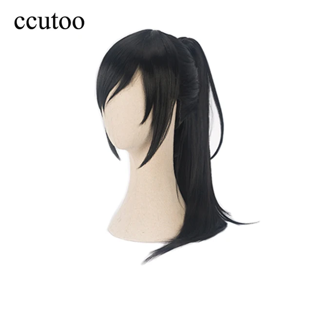 Dororo Hyakkimaru Cosplay peruka do włosów czarny syntetyczny chip odpinany kucyk Osamu Tezuka + czapka z peruką