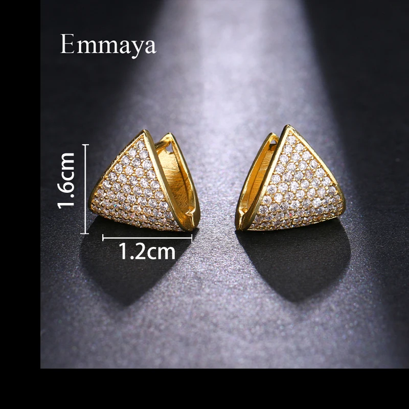 Emmaya Brand Unique Fashion zircon Originality Geometric Jewelry Earrings For Woman Charm Wedding Party Gift