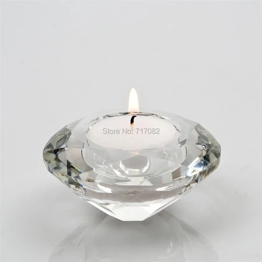 Crystal Candle Holder Glass Tea Light Candlestick For Wedding Decor Home Centerpieces