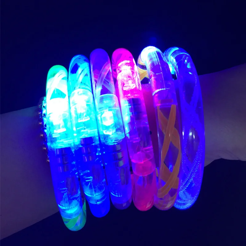 Party Decoration Led Flashing Bracelet Toys Party Bar Happy Fluorescent Bracelets Rave Accessories Glow In The Dark