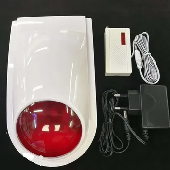 Wireless Waterproof Strobe Siren 433MHz Point Detector Home Security Alarm System