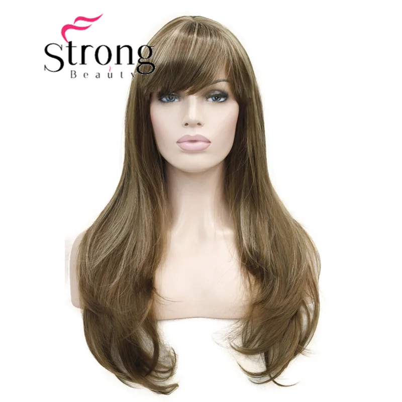 StrongBeauty 26 "Tổng Hợp Bộ Tóc Giả Dài Chịu Nhiệt Lớn Lượn Sóng Tóc Nữ Cosplay Bộ Tóc Giả Màu Nâu Sáng với Nổi Bật