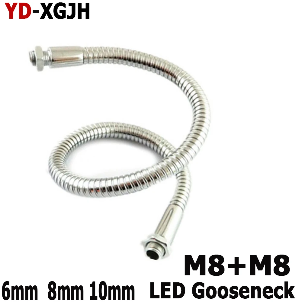 2pcs flexible holder lamp gooseneck LED M8 Dia 6/8/10/12mm  led lamp universal Hose Metal serpentine tubes For DIY LED Desk lamp