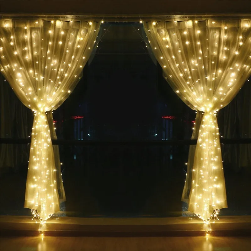 3x3m led janela cortina icicle luzes da corda luz de fadas para o natal dia das bruxas casamento