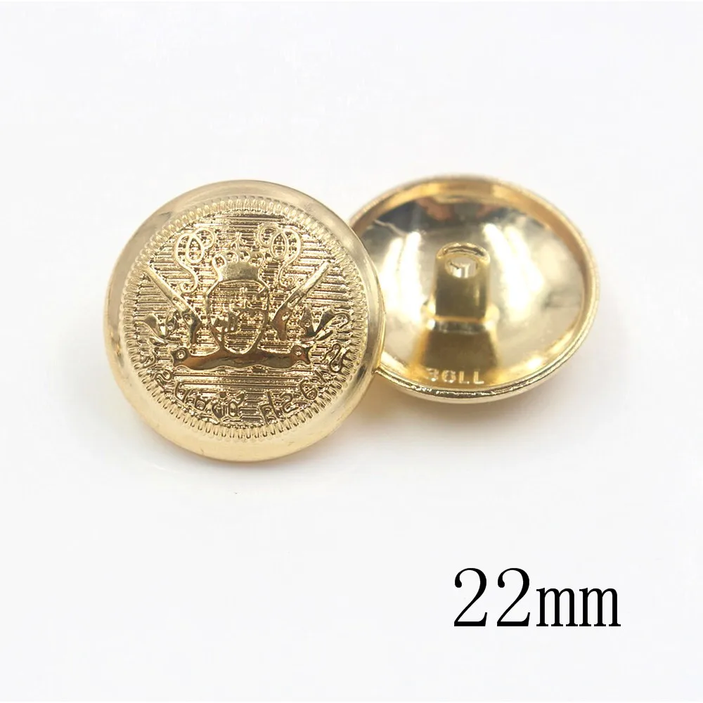 10pcs/lot classical metal buttons for clothes gold color sweater coat decoration shirt buttons accessories DIY JS-0160