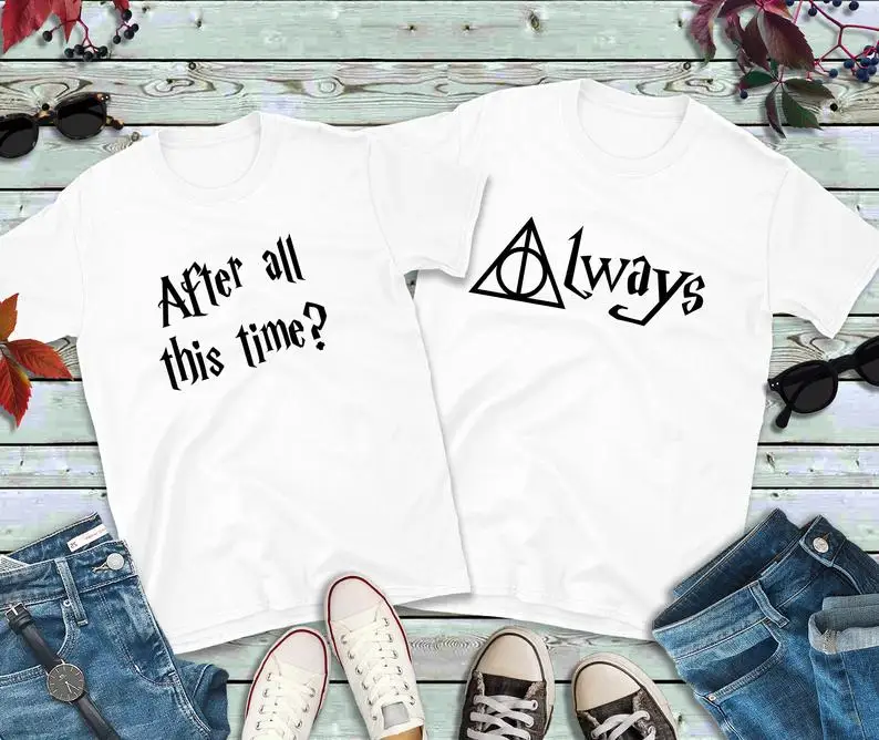 Skuggnas After All This Time, Always Couples Shirts Fashion Matching T-shirt Short Sleeve Tumblr Tees Crew Neck Couple's t shirt