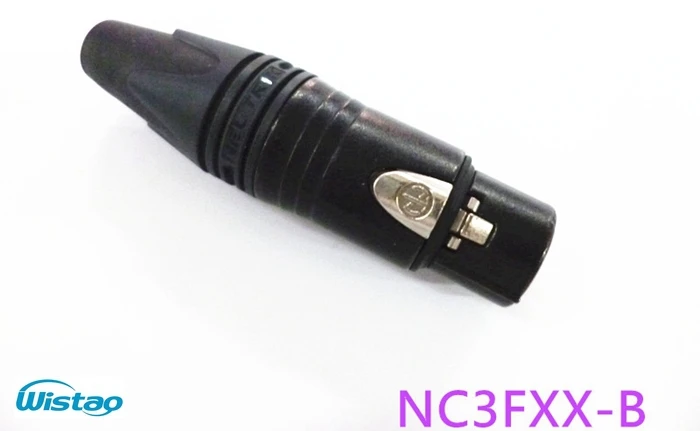 HIFI XLR Connector Female Black Shell Plating Gold-plated Contacts for 3-core Cable Neutrik HIFI Audio DIY