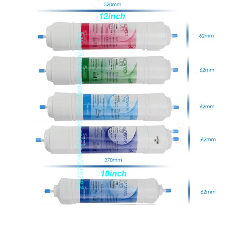 5 STAGE RO WATER FILTER PP SEDIMENT+PRE Carbon+POST Carbon+50/75 GPD RO MEMBRANE+T33 replacement filter REVERSE OSMOSIS SYSTEM