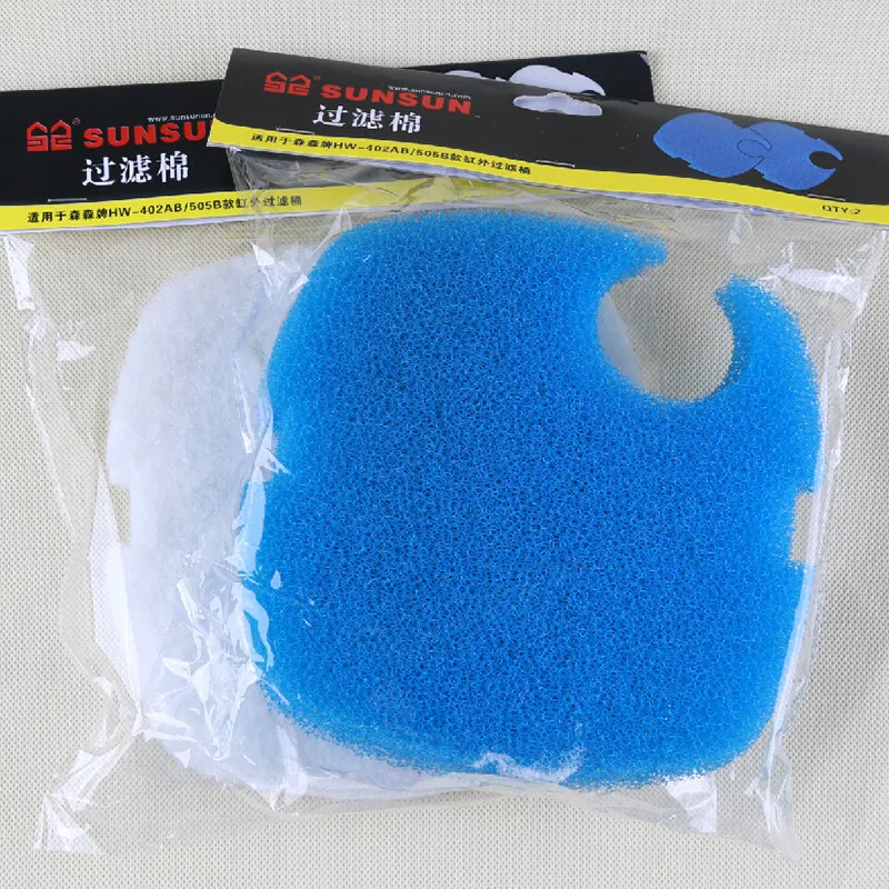 2Pcs/Lot Reusable Aquarium Filter Media Pads Sponge Replacement for SUNSUN GRECH HW-302 303AB HW-304 HW404B