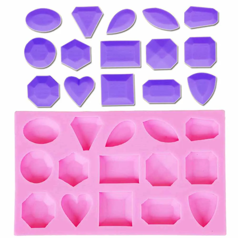 Sophronia DIY Diy Mirror Jewelry Crystal Epoxy Resin Silicone Molds Love Geometry Moon Variety Gemstone Form Pendant Moulds M931