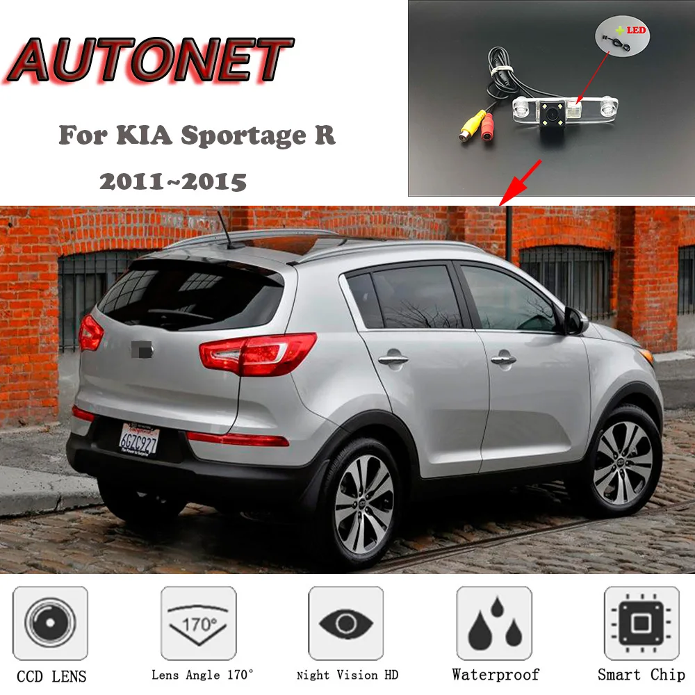 

AUTONET HD Night Vision Backup Rear View camera For KIA Sportage R 2011~2015 CCD/RCA Standard /Parking Camera