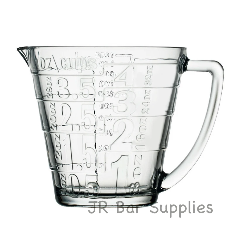 Free Shipping 32oz Glass Liquid Measuring Cup With Large Handle - Large Print Measurements for Easy Visibility, Baking, Cooking