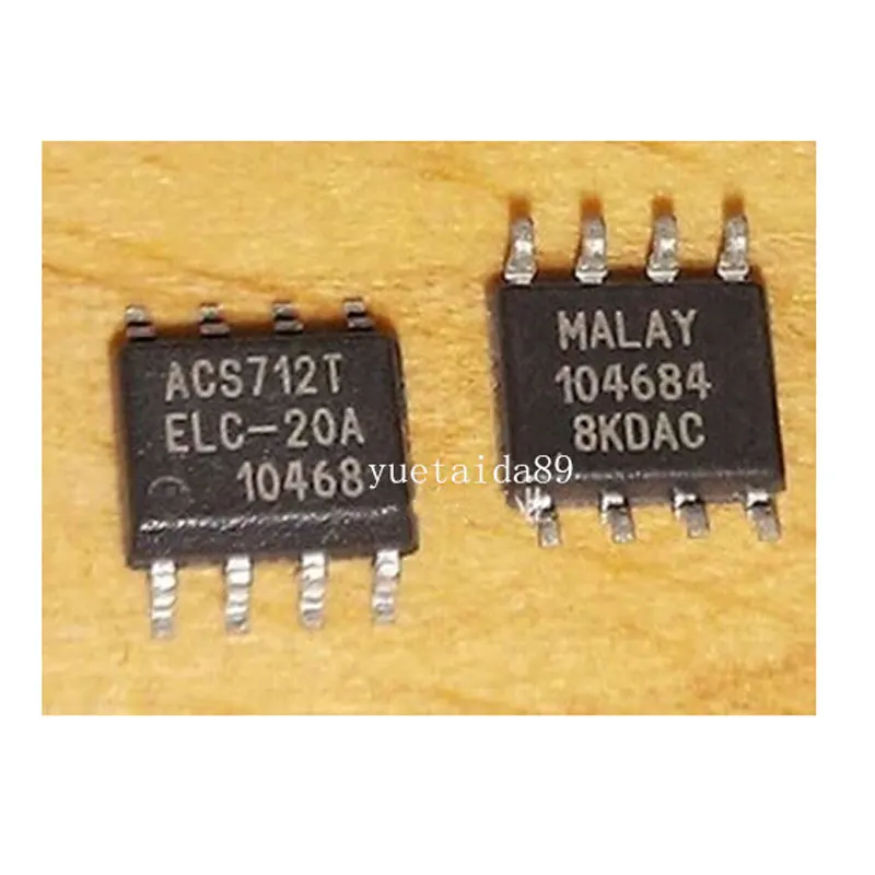 10 pcs x ACS712ELCTR-20A Fully Integrated Hall Effect-Based Linear Current Sensor SOP-8