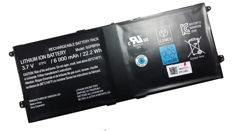 Free shipping New Original 3.7V 6000mAh 22.2Wh SGPBP04 Battery for Tablet S Series PCG-C1R PCG-C1S PCG-C1X