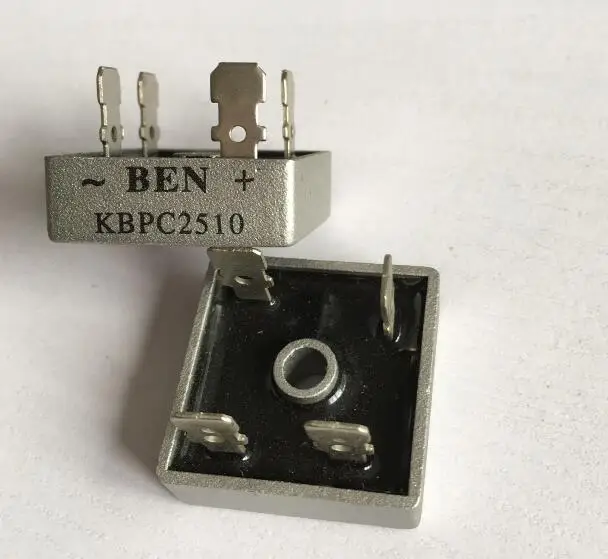 10pcs Single phase rectifier bridge KBPC2510 Metal Case Bridge Rectifier