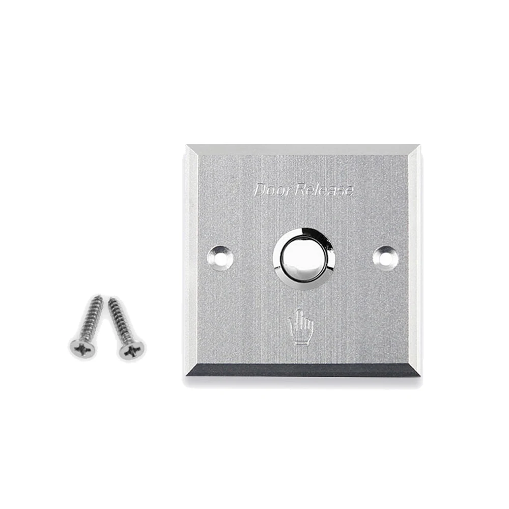 (4 pcs) Door access control button NO signal automatically restroration aluminium alloy switch 86 standard Door release switch