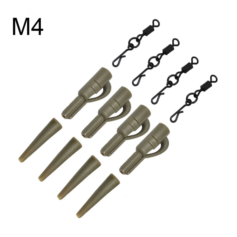 45pcs Quick Change Swivels Carp Safety Lead Weights Clips Fishing Tackle Rigs