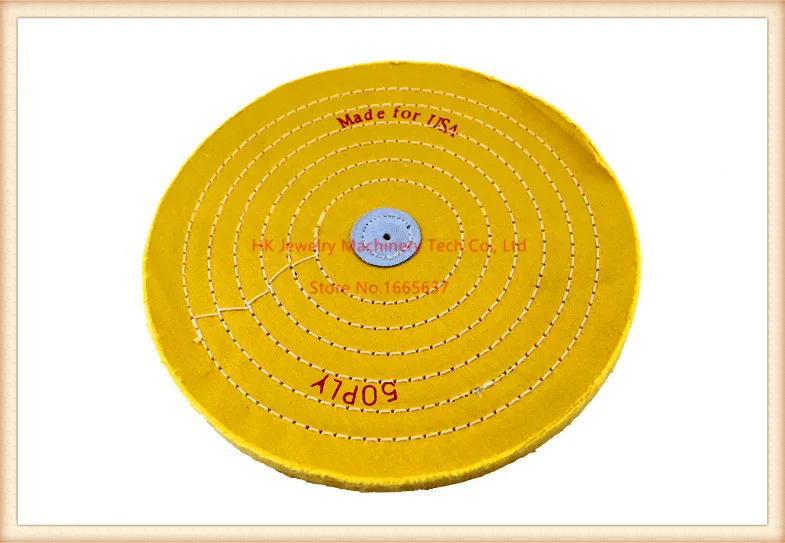 

Free Shipping 6X50 Yellow Buffing Cloth Wheel Jewelry Polishing Tool Cotton Buffing Wheel 2pcs/lot Buffing Disc