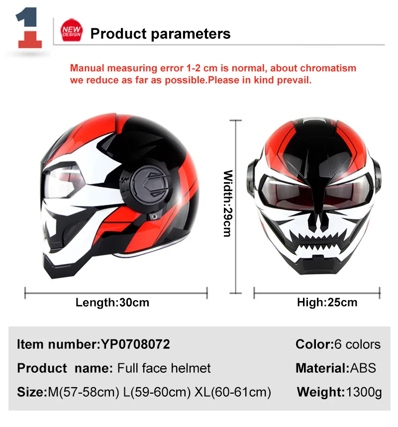 WEST BIKING Motorcycle Bike Full Face Helmet Matt Black Large Size Scooter Open Face Safety Helmet Waterproof Cycle Adult Helmet