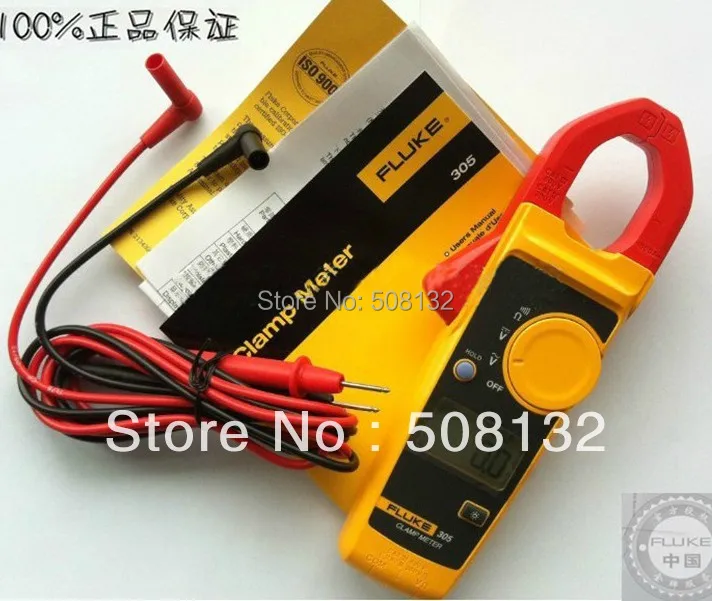 Fluke 305 Digital Clamp Meter Multimeter, AC 999.9A  Backlight Display