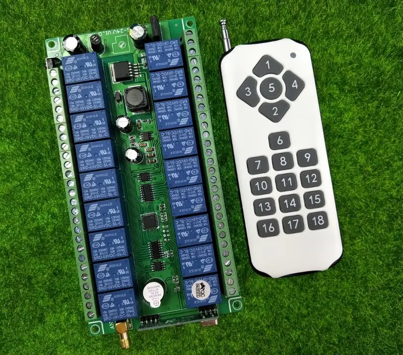 DC 12V  24V  10A 18CH RF Wireless Remote Control switch   1000 m  Agriculture security industry control