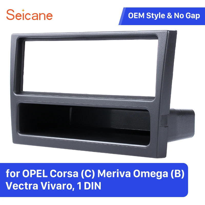 Seicane 1 Din Car Radio Fascia for OPEL Corsa (C) Meriva Omega (B) Vectra Vivaro Stero Surroud Panel CD Audio Frame Trim Kit