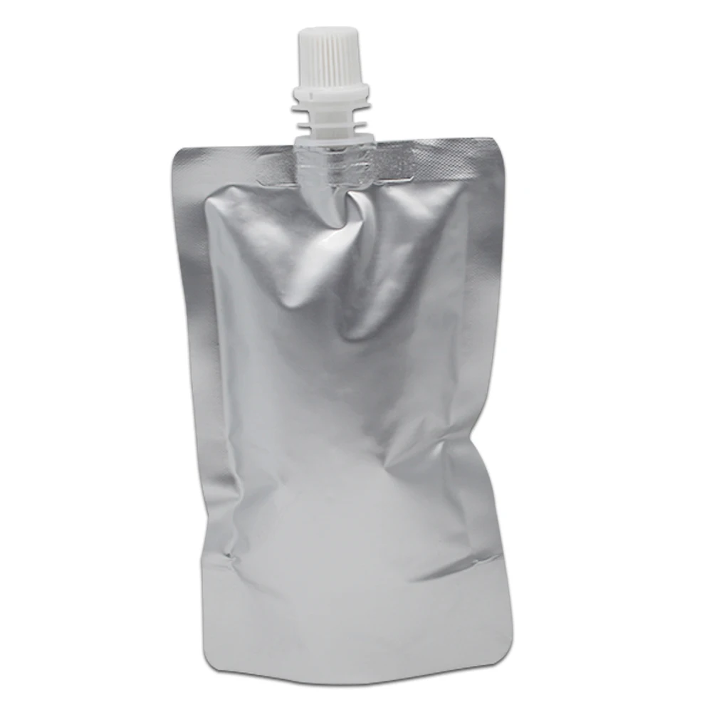 Retail Stand Up Pure Aluminum Foil Spout Bag Beverage Liquid Drink Package Bag Juice Milk Coffee Storage Doypack Mylar Spout Bag