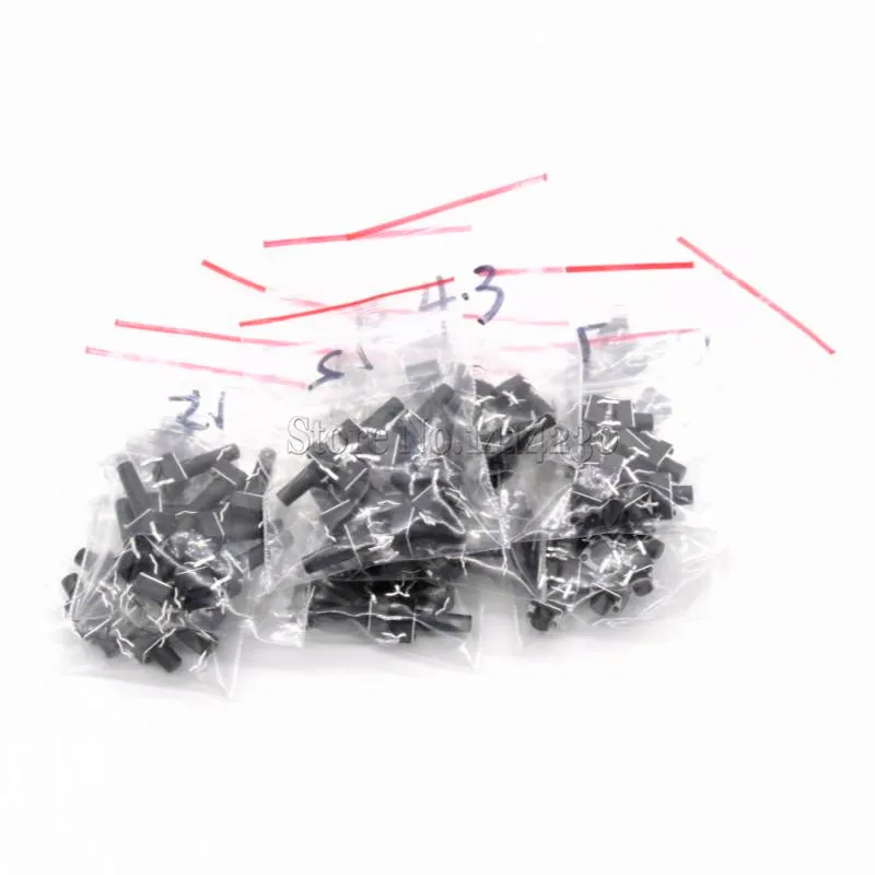 12 Values 120PCS 6x6x4.3/5/6/7/8/9/10/11/12/13/14/15mm Tact Switch Tactile Push Button Switch Kit Sets DIP 4P Micro Switch