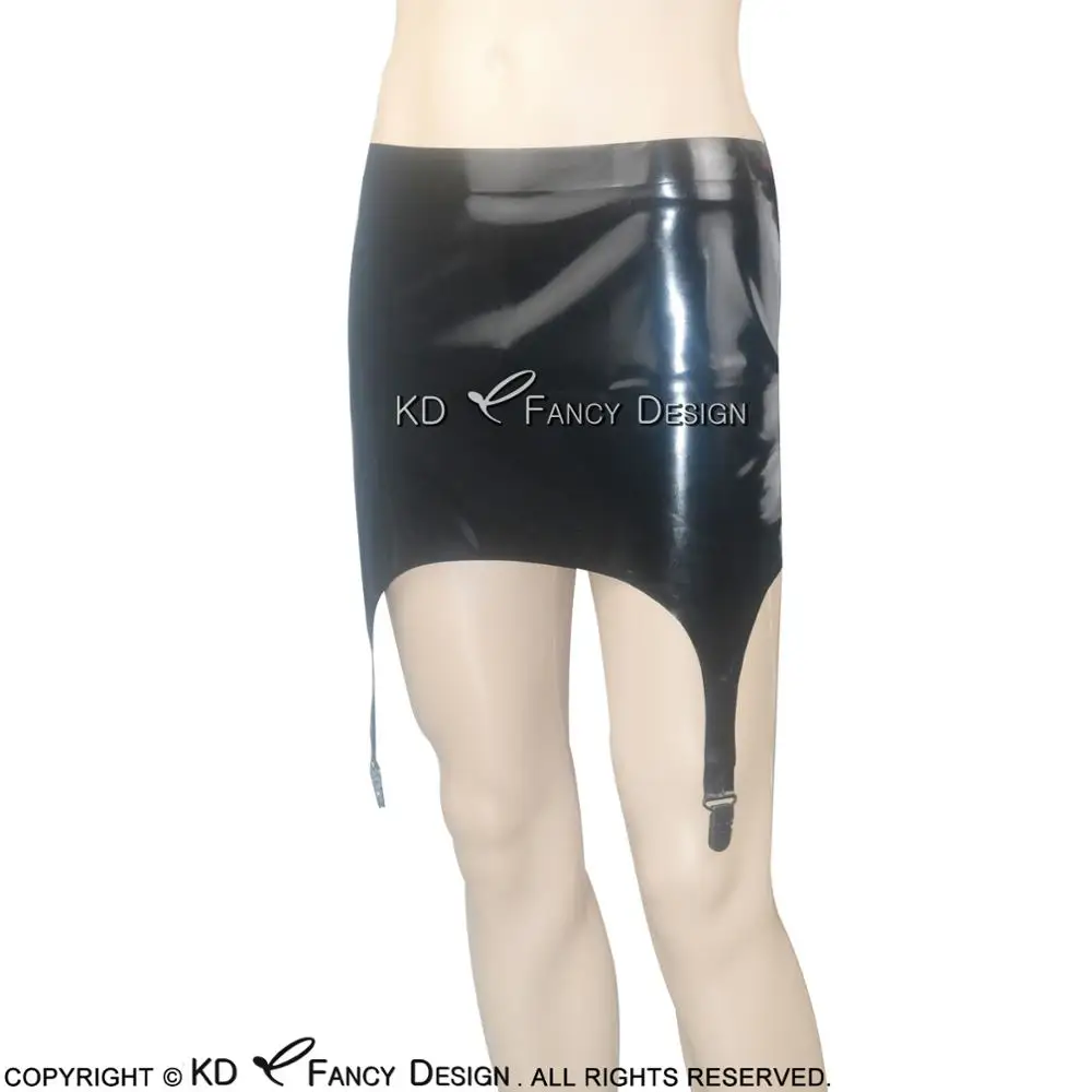 

Black Sexy Latex Skirts Rubber Garters For Stockings Bottoms Uniform DQ-0001