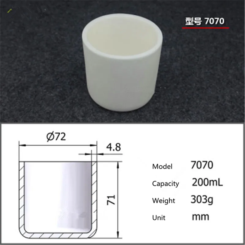 

99.5% Cylindrical corundum crucible/Alumina ceramic crucible/200ml/Temperature resistance 1600 degree / sintered ceramic crucibl