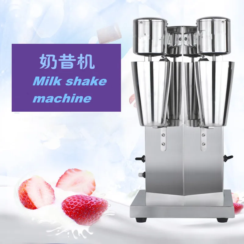 Commercial Stainless Steel Milk Shake Machine Double Head milkshaker Mixer Blender Milkshake Bubble Tea Machine   ZF