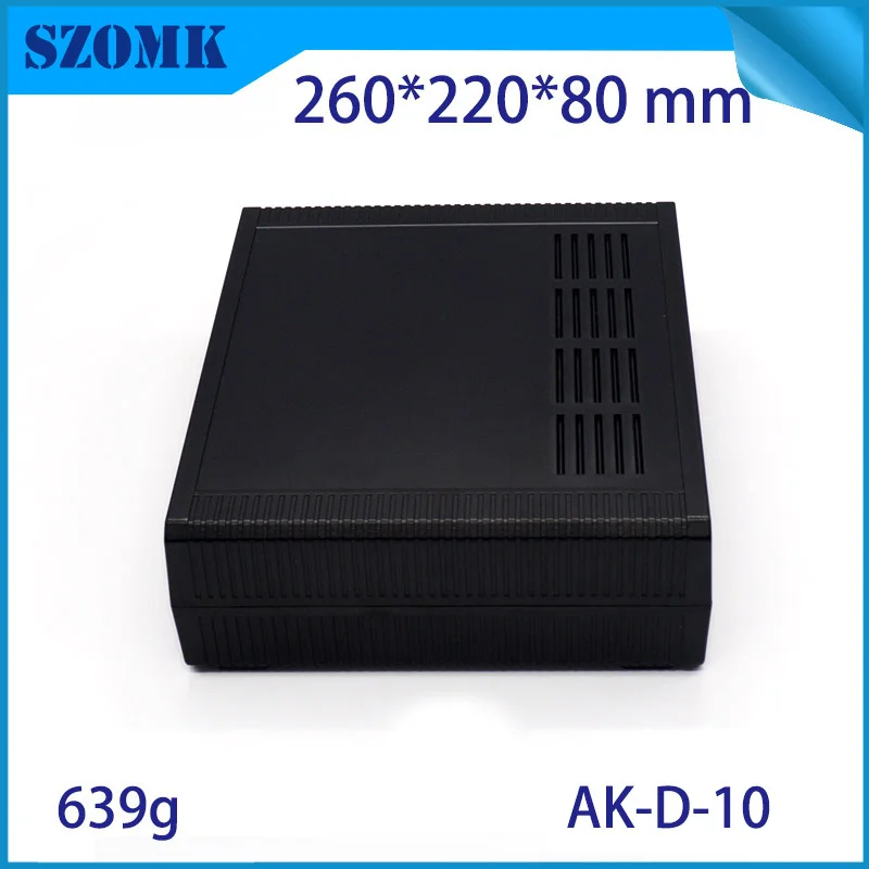 1 Piece 260*220*80mm hot selling desktop plastic enclosure electrical plastic housing for power supply abs equipment enclosure