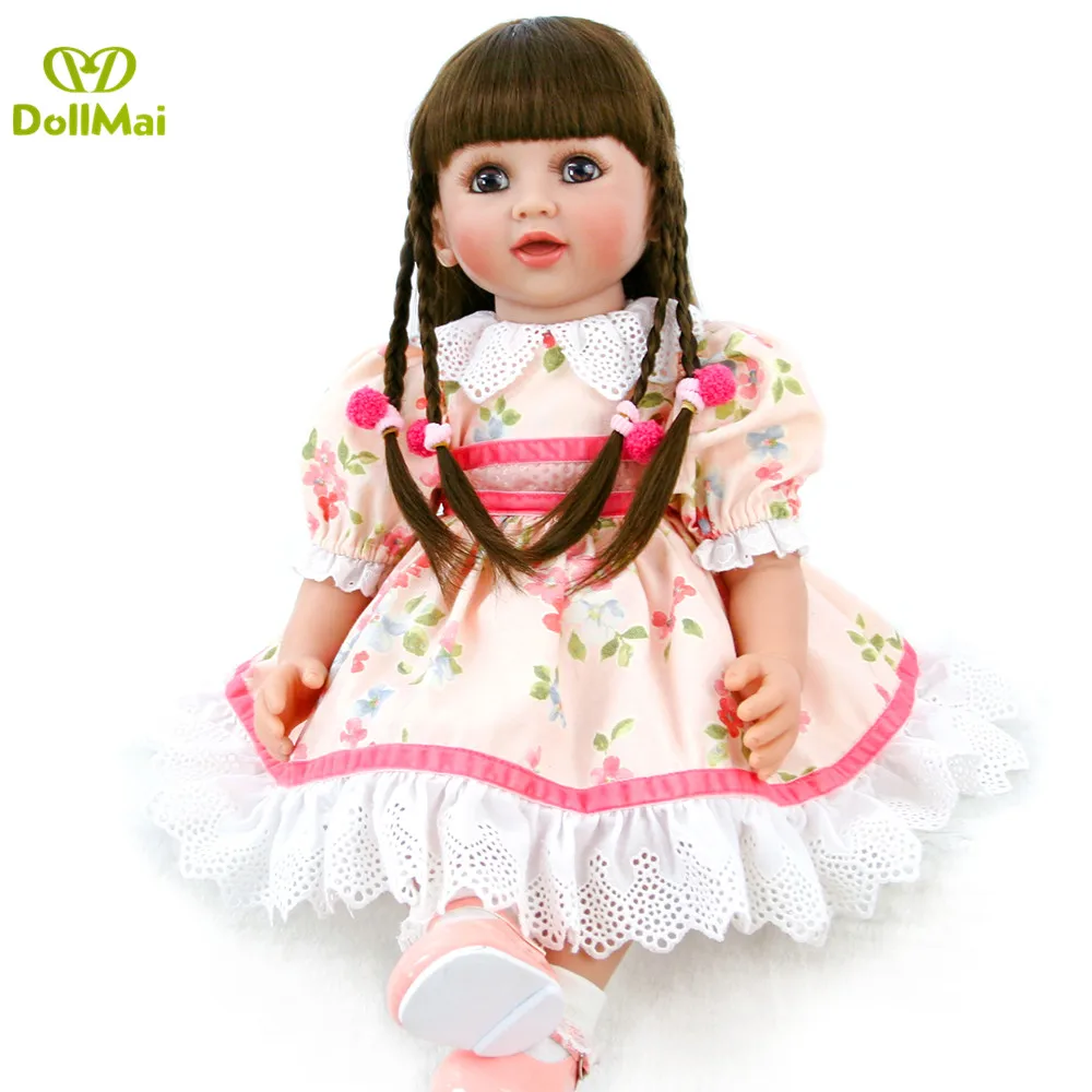 Customized 60CM big size reborn todder girl princess doll vinyl silicone doll bebe reborn bonecas children gift toys