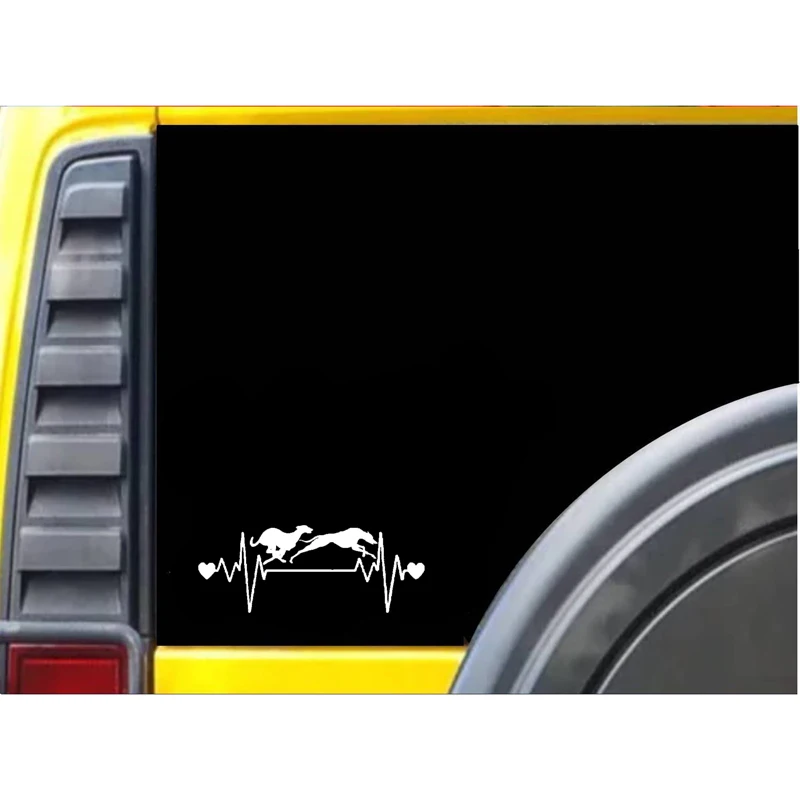 QYPF 17.7CM*6.8CM Fashion Car Styling Racing Greyhound Lifeline Vinyl Car Sticker Decal Motorcycle C15-3250