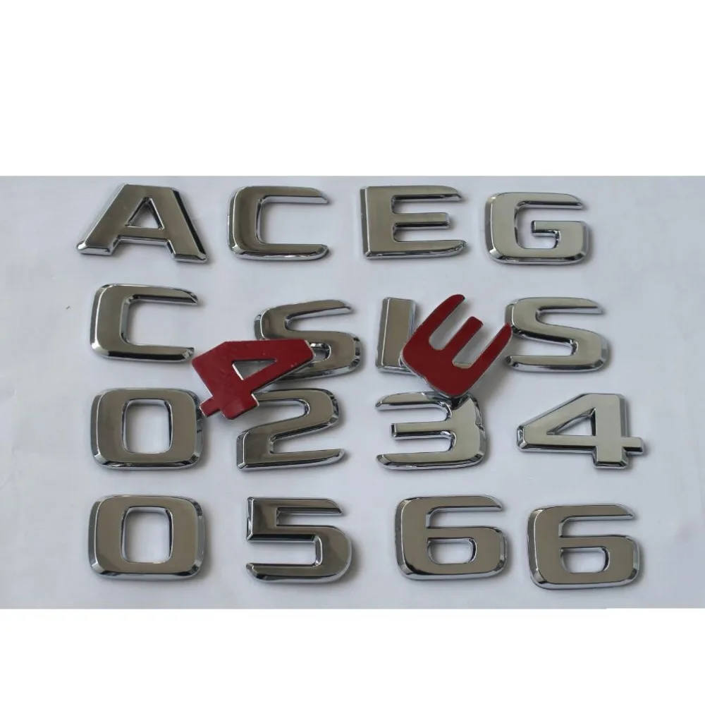 Chrome Trunk Letters Badges Emblems for Mercedes Benz GLS300 GLS320 GLS350 GLS400 GLS450 GLS500 GLS550 V8 BITURBO 4MATIC AMG