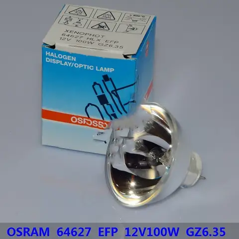 XENOPHOT OSRAM 64627 HLX EFP 12V 100W GZ6.35 광학 할로겐 램프 현미경, 12V100W 전구