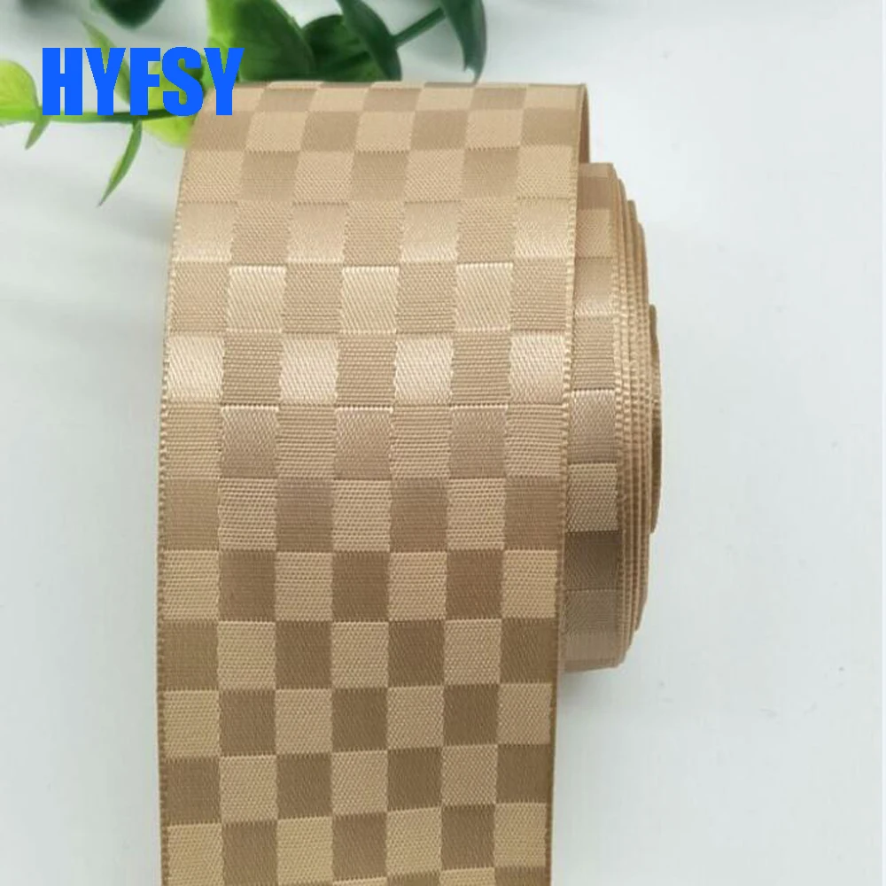 10 Yards 25MM 38MM Lattice Square ribbon DIY For Hair Bows Clothing Materials Gift Packaging Crafts Giplaid Handmade Tape