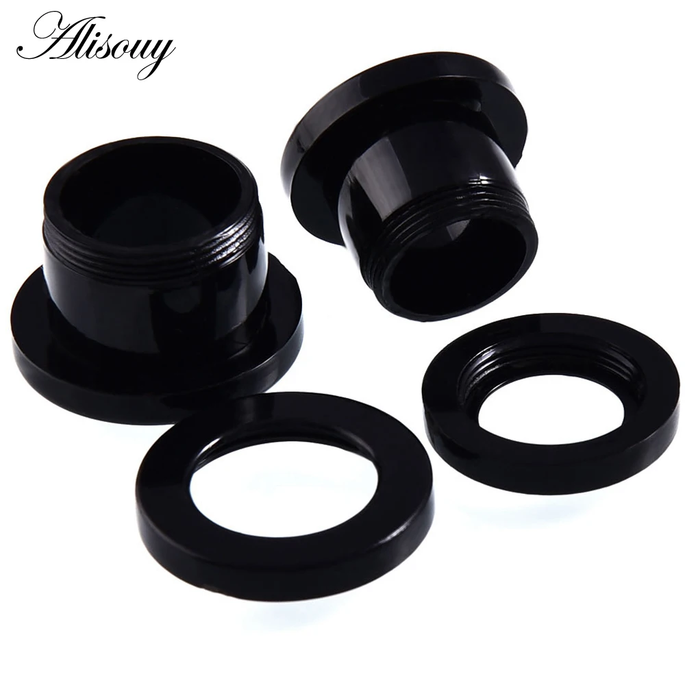 Alisouy 2 pieces fashion Black Acrylic Ear Expander Plug & Tunnels Jewery Ear Gauges Piercing 2mm to 24mm body jewelry for men