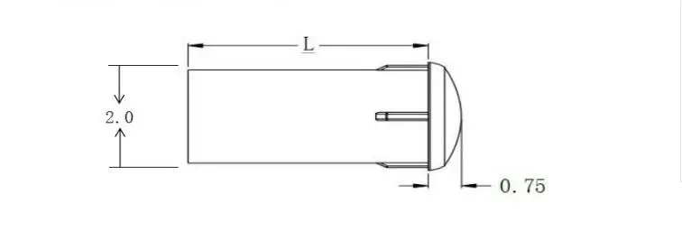 LEDライトチューブ,100mm-15mm,2.54個の明るい色,2mm